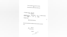 La lettre d'engagement de restitution des passeports diplomatiques, signée par Alexandre Benalla en mai 2018.