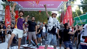 Les manifestants pro-palestiniens ont envahi les routes de la dernière étape de la Vuelta à Madrid, 14 septembre 2025