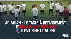 AC Milan : Le tacle à retardement d'Higuain sur Gattuso (qui fait rire l'Italien)