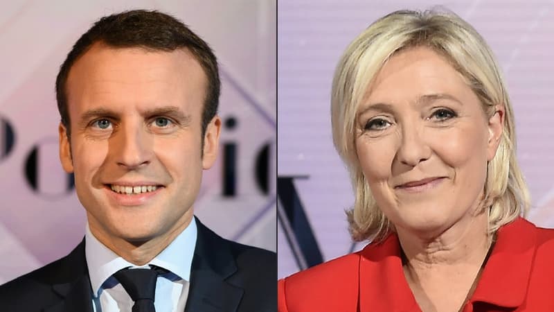Emmanuel macron et Marine Le Pen. 