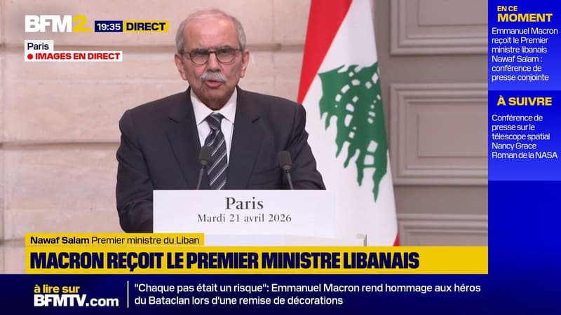 Le Liban veut le "retrait total des forces israéliennes", affirme le Premier ministre libanais, Nawaf Salam
