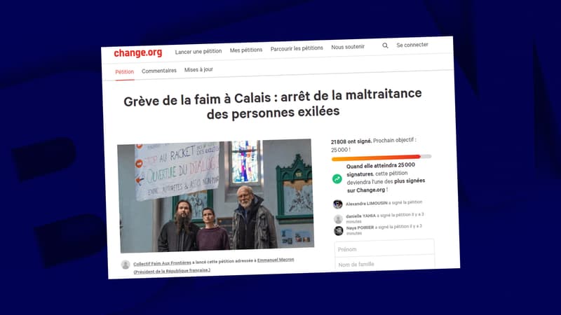 Depuis le 11 octobre, un prêtre et deux militants associatifs ont entamé une grève de la faim à Calais (Pas-de-Calais) pour demander l'arrêt de la maltraitance des personnes exilées.
