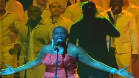 Dominique Magloire, soliste dans la chorale "Gospel pour 100 voix".