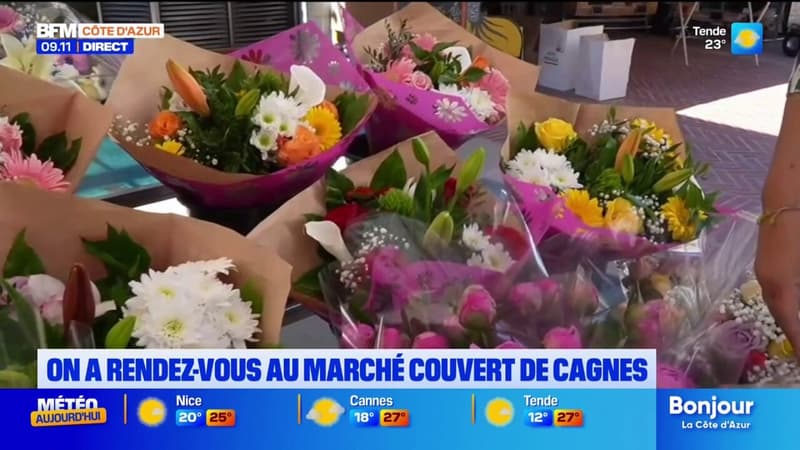 Cagnes-sur-Mer: au cœur du marché couvert, le succès des fleurs