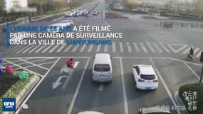 Pour fluidifier le trafic dans sa ville, un Chinois peint des marquages au sol