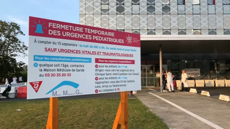 Depuis le 15 septembre, si le service des urgences pédiatriques du centre hospitalier de Douai est ouvert en journée, il est fermé la nuit à partir de 18 h et les weekends.