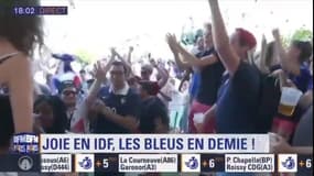 France-Uruguay: la joie des supporters à Paris