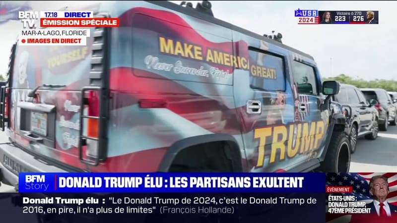 Élections américaines: un électeur républicain a customisé son 4x4 aux couleurs de Donald Trump