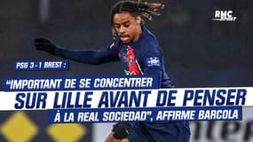 PSG 3-1 Brest  : “Important de se concentrer sur Lille, avant de penser à la Real Sociedad”, affirme Barcola
