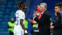 Eduardo Camavinga et Carlo Ancelotti, à Madrid le 25 septembre 2021