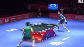 Le Français Lilian Bardet face à l'Australien Nicholas Lum le 19 février 2024