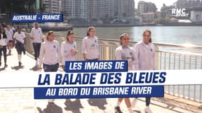 Australie - France : Les images de la balade des Bleues au bord du Brisbane River