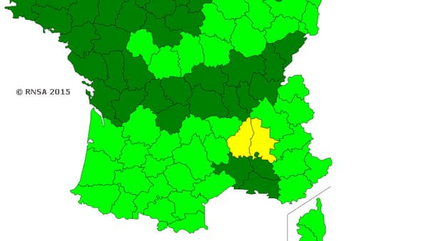 Carte de vigilance valable jusqu'au 14 août 2015