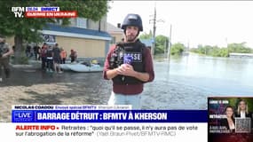 "J'ai envie de fermer les yeux et de ne plus regarder ça": les habitants de Kherson désemparés après la destruction partielle du barrage de Kakhovka