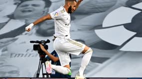 Karim Benzema buteur lors de Real-Villarreal