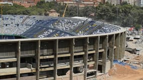 Le Camp Nou en travaux, à Barcelone le 9 août 2023
