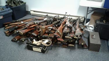 Une partie des armes confisquées