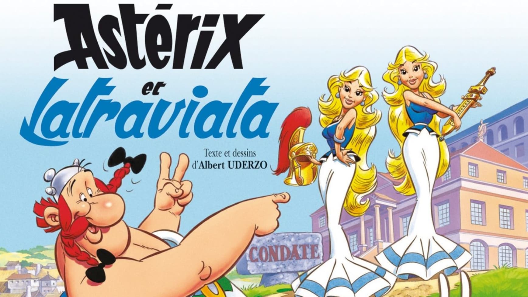 Détail de la couverture d'Astérix et Latraviata