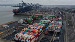 Le port de Felixstowe, en Angleterre