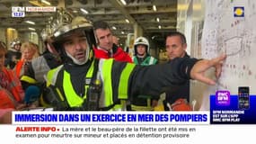 Le Havre: aux côtés des pompiers pour un exercice en mer