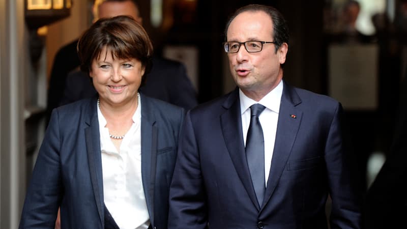 Martine Aubry et François Hollande à Lille, le 22 novembre 2014.