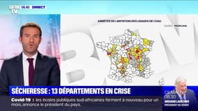 Sécheresse: 13 départements sont en situation de "crise" et 53 sont en vigilance