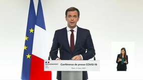 Le ministre de la Santé Olivier Véran jeudi 4 mars 2021