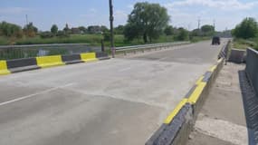 Un pont reconstruit en Ukraine.