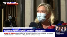 Marine Le Pen sur le reconfinement: "On ne nous a demandé notre avis sur rien"
