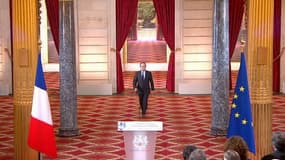 Le président français François Hollande lors d'une conférence de presse à l'Elysée.