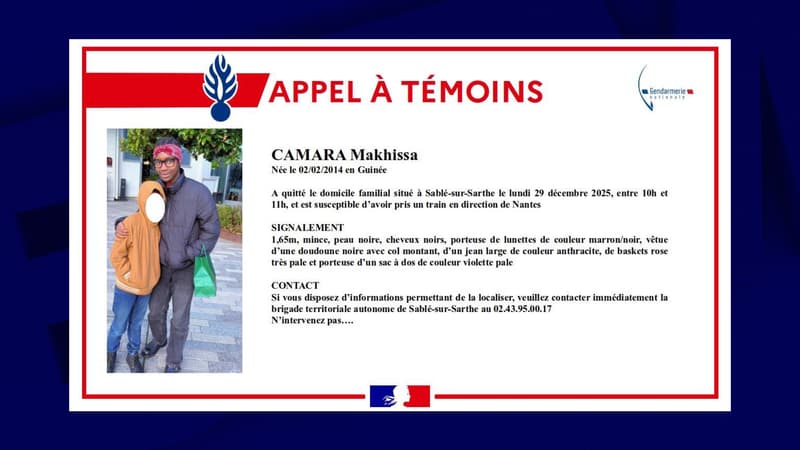 Un appel à témoins lancé après la disparition d'une enfant de 11 ans dans le département de la Sarthe