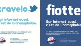 Ces deux visuels sont régulièrement diffusés par SOS Homophobie pour réveiller les consciences.