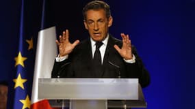 Nicolas Sarkozy, candidat à la présidence de l'UMP, en meeting mardi 21 octobre à Nice