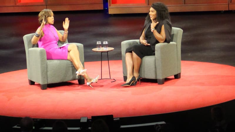 La journaliste Gayle King et Serena Williams ce mardi