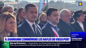 Marseille: Gérald Darmanin commémore les 80 ans des rafles du Vieux-Port