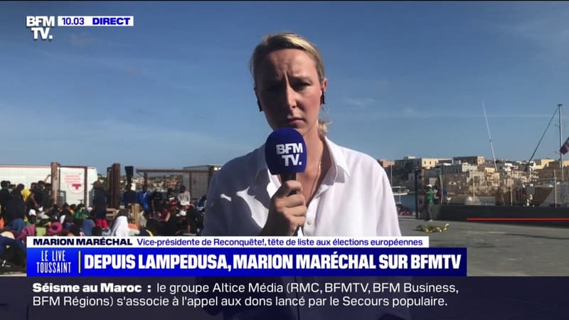 Immigration: depuis Lampedusa, Marion Maréchal estime que le gouvernement italien est 