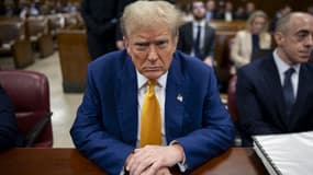 L'ex-président américain Donald Trump lors de son procès à New-York dans l'affaire Stormy Daniels, le 2 mai 2024.