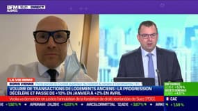 Boris Vienne (Conseil supérieur du notariat): Volume de transactions de logements anciens, la progression décélère et passe de +10% en janvier à +2% en avril - 03/11