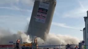 Au Danemark, la démolition de ce silo a mal tourné 
