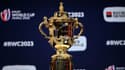 Trophée de la Coupe du monde de rugby 2023 présenté à Paris le 14 décembre 2020