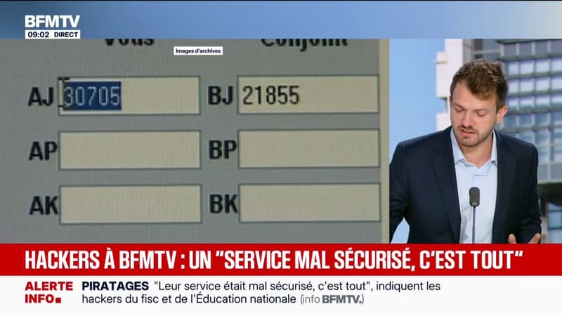 "Leur service était mal sécurisé, c'est tout": les hackers ZeroBytes justifient leurs cyberattaques contre le fisc et l'Éducation nationale auprès de BFMTV