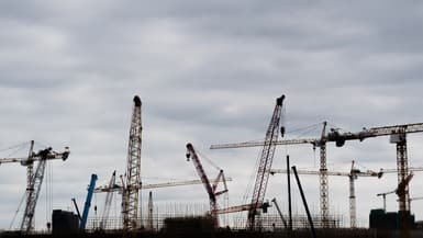 Chantier de construction d'immeubles à Hong Kong dans le quartier de Kai Tak, le 9 novembre 2021