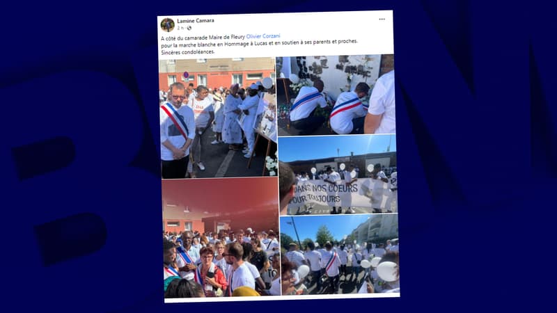 Près de 200 personnes ont marché samedi à Fleury-Mérogis (Essonne) en hommage à Lucas.