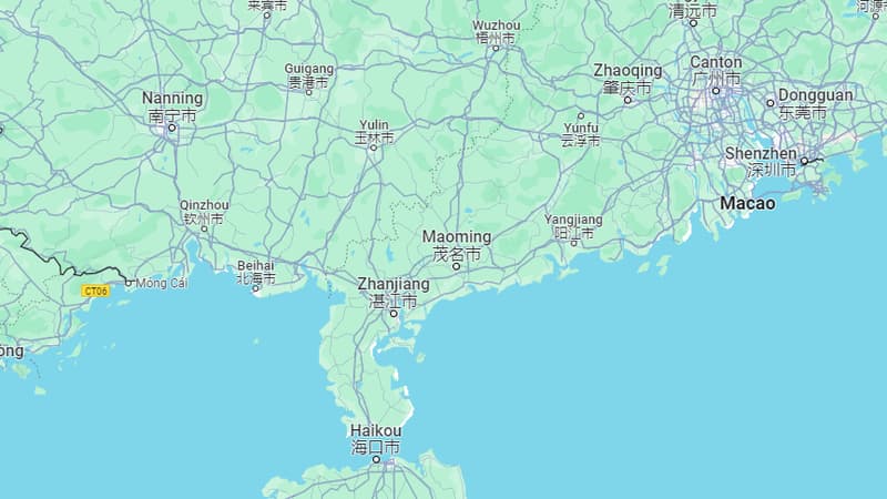La région du Guangdong, dans le sud de la Chine