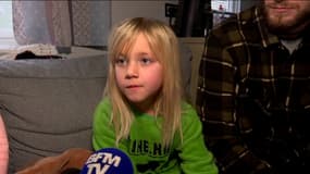 Victimes des inondations dans le Pas-de-Calais, Lylou, 6 ans, et son père Florian, vivent au camping de Clairmarais 