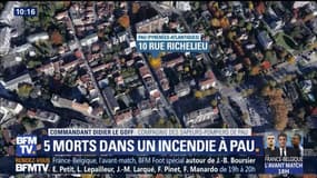 Cinq morts dans un incendie à Pau: la piste du "drame familial" privilégiée 