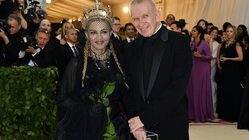 Madonna et Jean Paul Gaultier au Met Gala en 2018.