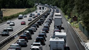 Sur l'autoroute A7 près de  Pont-de-l'Isère, le 9 juillet 2022 