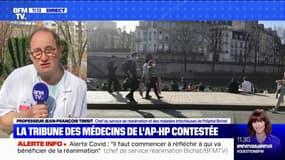 Le Pr Timsit rappelle que si les gens veulent se démasquer à l'extérieur "c'est à 1m50 de distance"