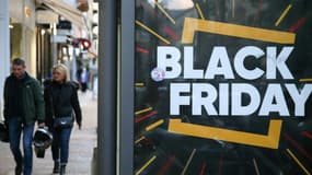 Une publicité pour le Black Friday le 29 novembre 2019 à Ajaccio